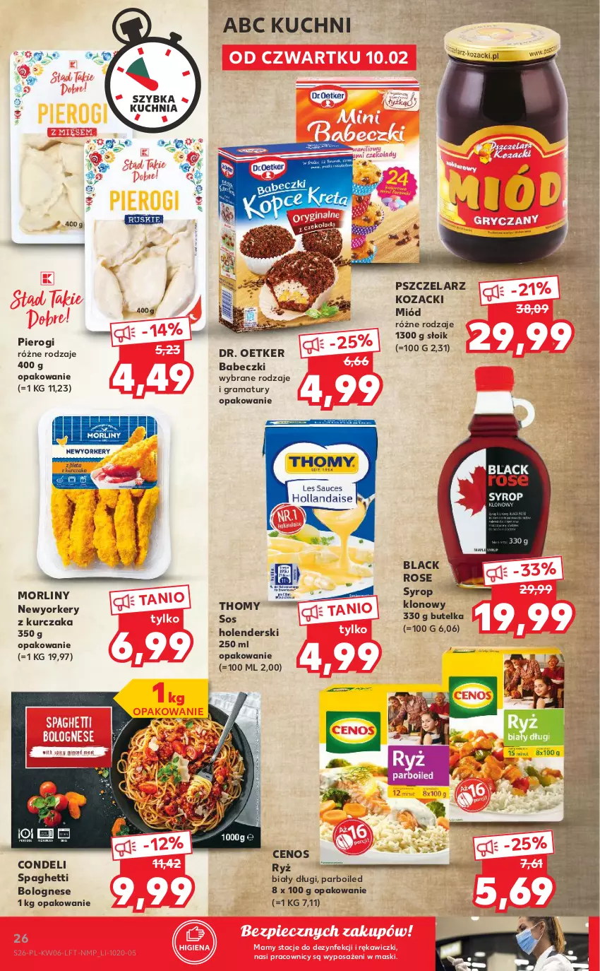 Gazetka promocyjna Kaufland - OFERTA TYGODNIA - ważna 10.02 do 16.02.2022 - strona 26 - produkty: Babeczki, Cenos, Dr. Oetker, Gra, Kurczak, Lack, Miód, Morliny, Piec, Pierogi, Rama, Ryż, Ryż biały, Sos, Spaghetti, Syrop