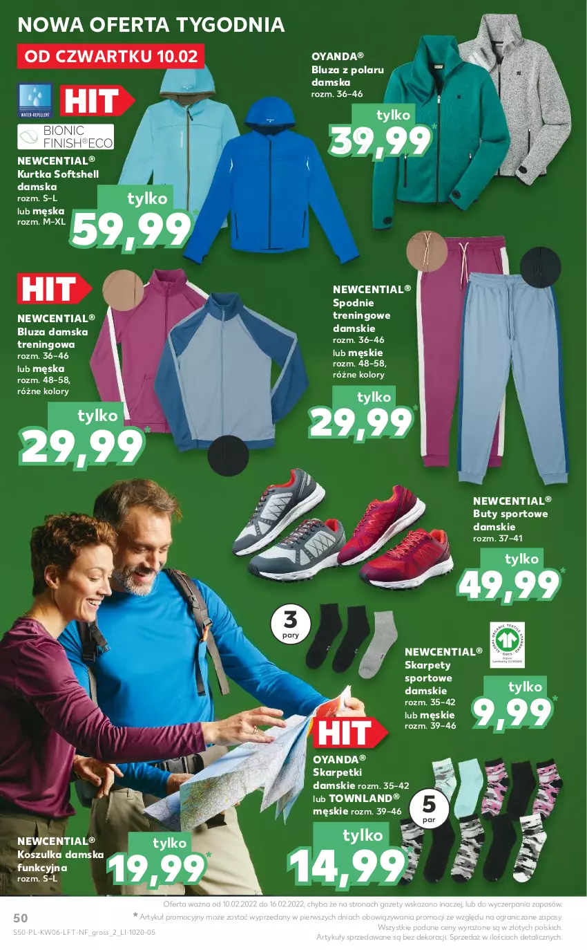 Gazetka promocyjna Kaufland - OFERTA TYGODNIA - ważna 10.02 do 16.02.2022 - strona 50 - produkty: Bluza, Buty, Gra, Karp, Kosz, Koszulka, Kurtka, Kurtka softshell, Por, Skarpetki, Spodnie, Sport