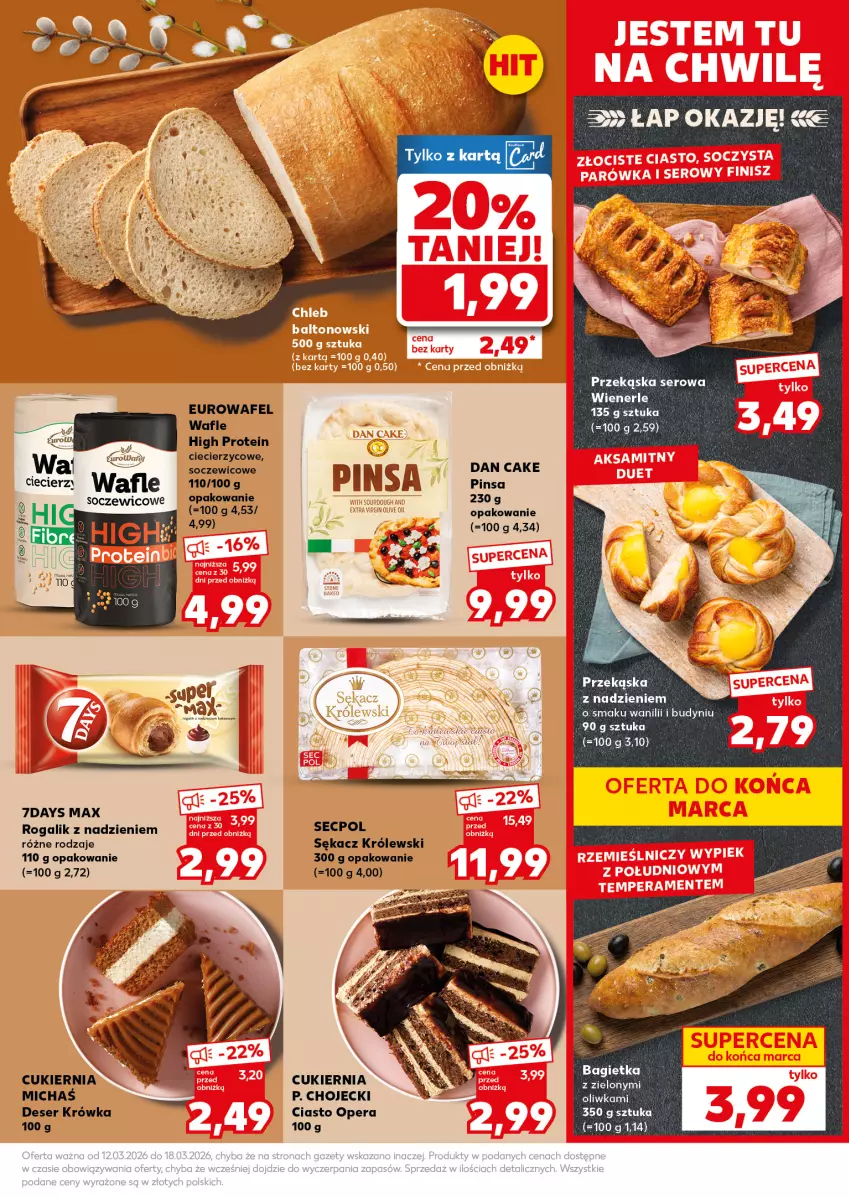 Gazetka promocyjna Kaufland - Mocny Start - ważna 16.03 do 18.03.2026 - strona 19 - produkty: Cukier, Dan Cake, Deser, Królewski, Rogal, Sękacz, Ser, Wafle