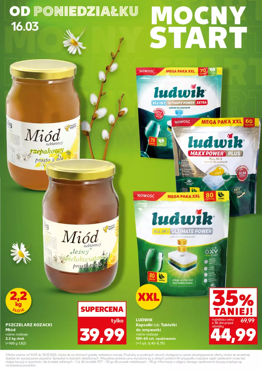 Gazetka promocyjna Kaufland - Mocny Start - ważna 16.03 do 18.03.2026 - strona 5 - produkty: Miód, Nektar, Tablet, Tabletki do zmywarki, Zmywarki