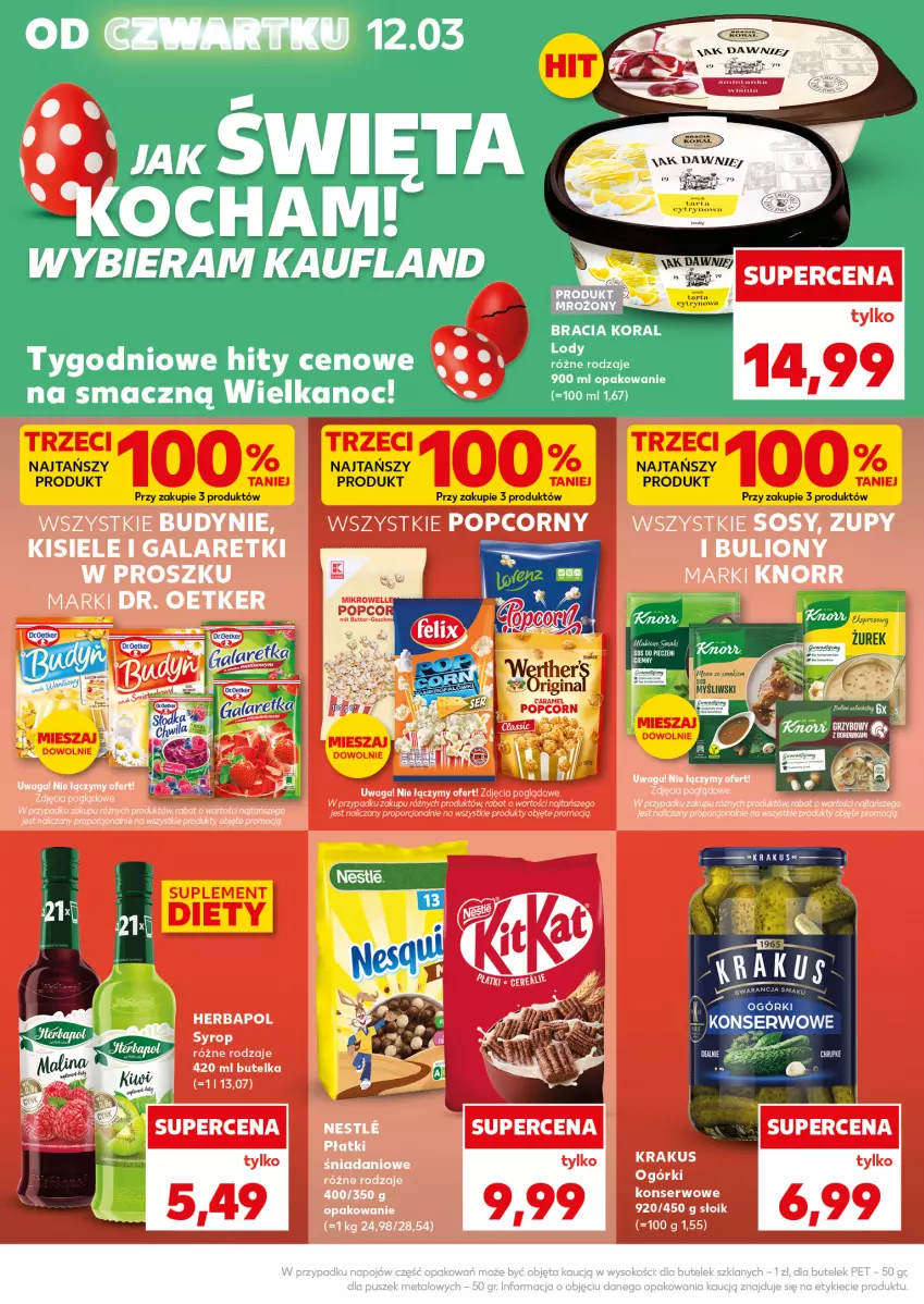 Gazetka promocyjna Kaufland - Mocny Start - ważna 16.03 do 18.03.2026 - strona 8 - produkty: Bulion, Danio, Gala, Galaretki, Kisiel, Knorr, Koc, Lion, Popcorn, Ser, Sos, Top, Waga