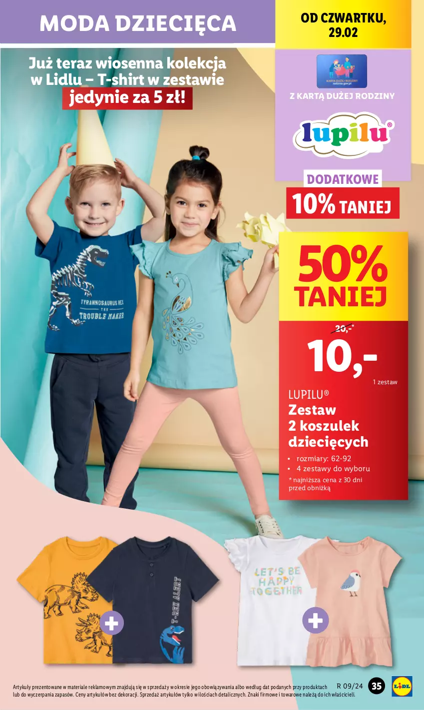 Gazetka promocyjna Lidl - GAZETKA - ważna 29.02 do 02.03.2024 - strona 17 - produkty: Chleb, Dzieci, Kosz, Moda, Ser, T-shirt, Tera