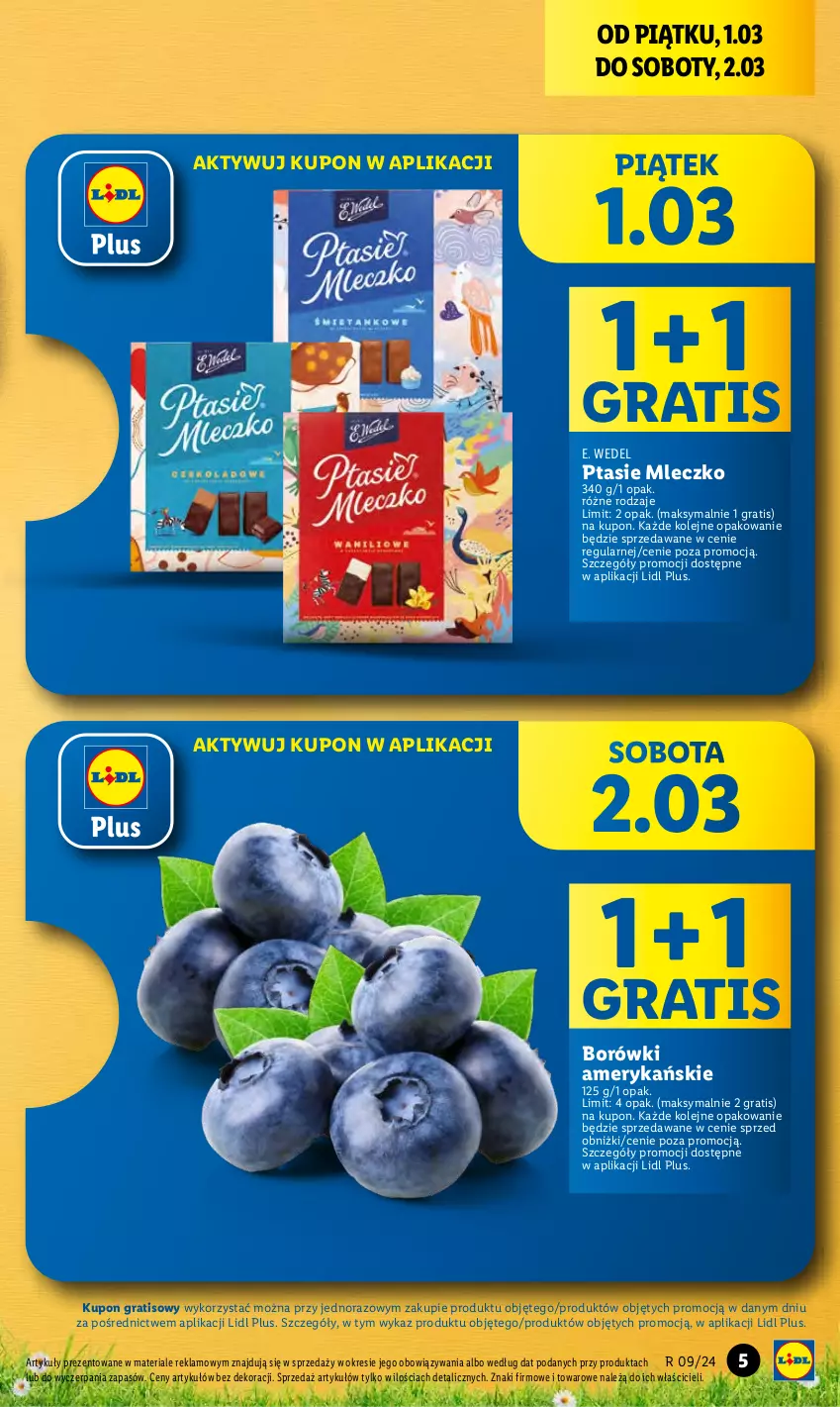 Gazetka promocyjna Lidl - GAZETKA - ważna 29.02 do 02.03.2024 - strona 7 - produkty: E. Wedel, Gra, Mleczko, Olej, Ptasie mleczko