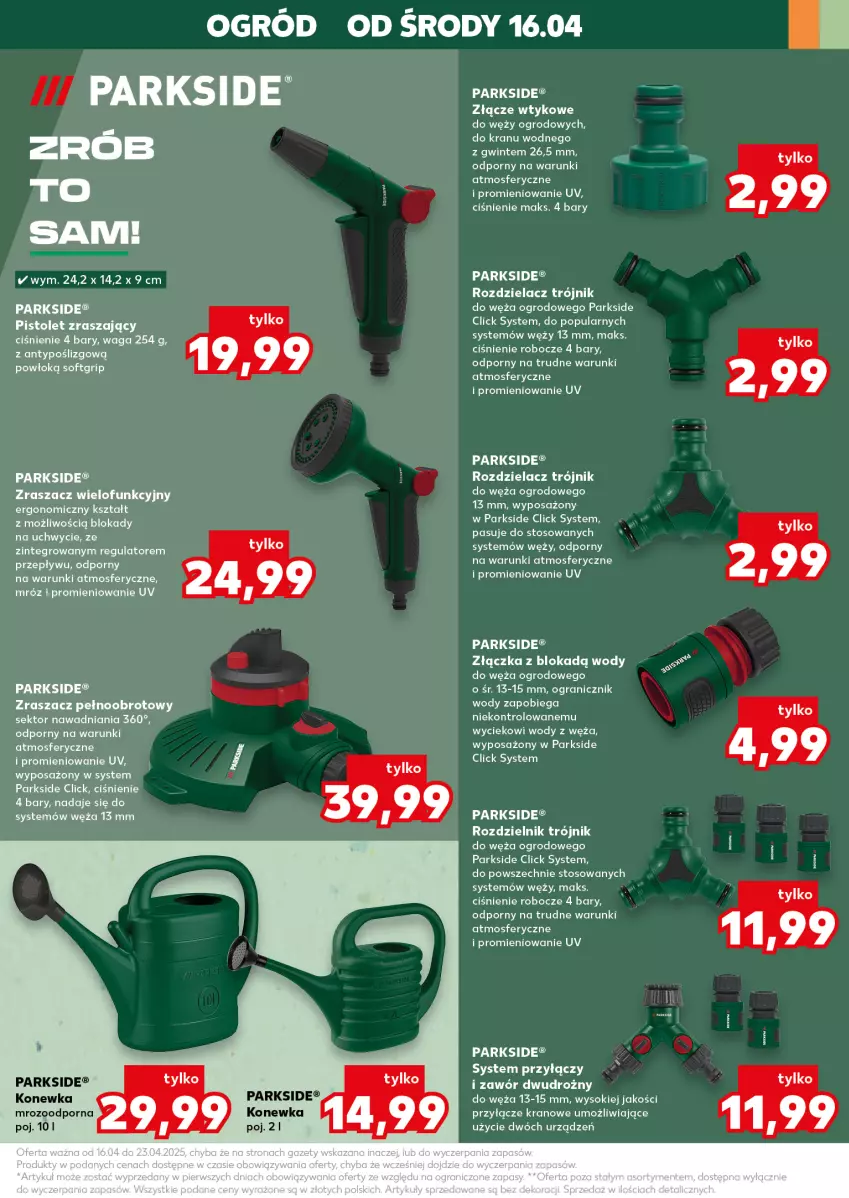 Gazetka promocyjna Kaufland - Kaufland - ważna 22.04 do 23.04.2025 - strona 29 - produkty: Gra, Konewka, Ogród, Parkside, Pistolet, Por, Sok, Waga