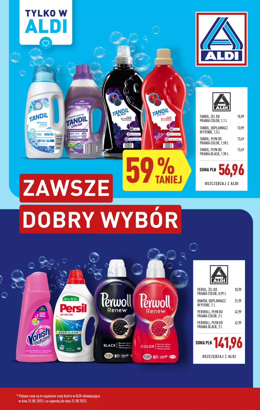 Gazetka promocyjna Aldi - Pełna oferta - ważna 25.08 do 31.08.2025 - strona 17 - produkty: Lack, Odplamiacz, Persil, Perwoll, Płyn do prania, Vanish