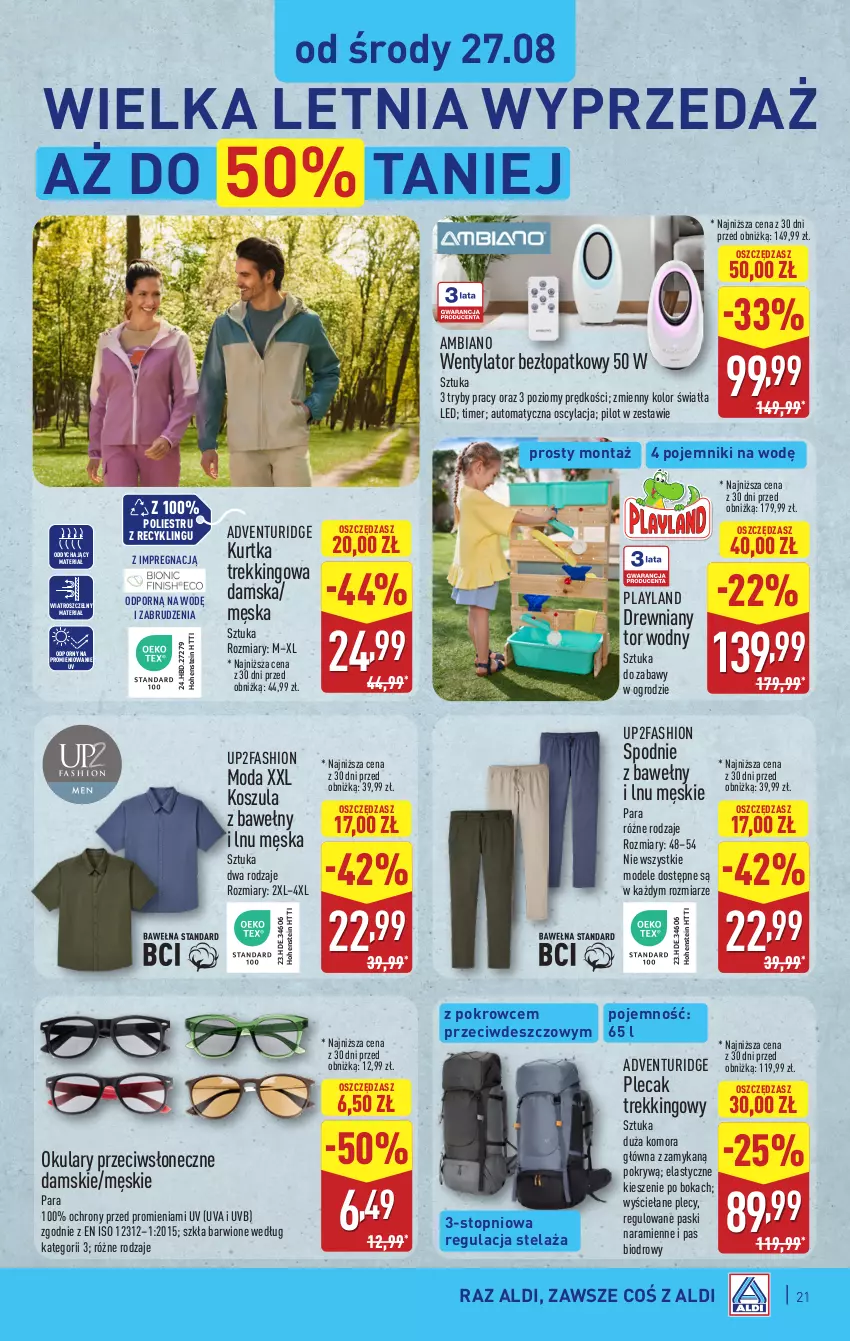 Gazetka promocyjna Aldi - Pełna oferta - ważna 25.08 do 31.08.2025 - strona 21 - produkty: Fa, Kosz, Koszula, Kurtka, Moda, Plecak, Pojemnik, Por, Spodnie, Top