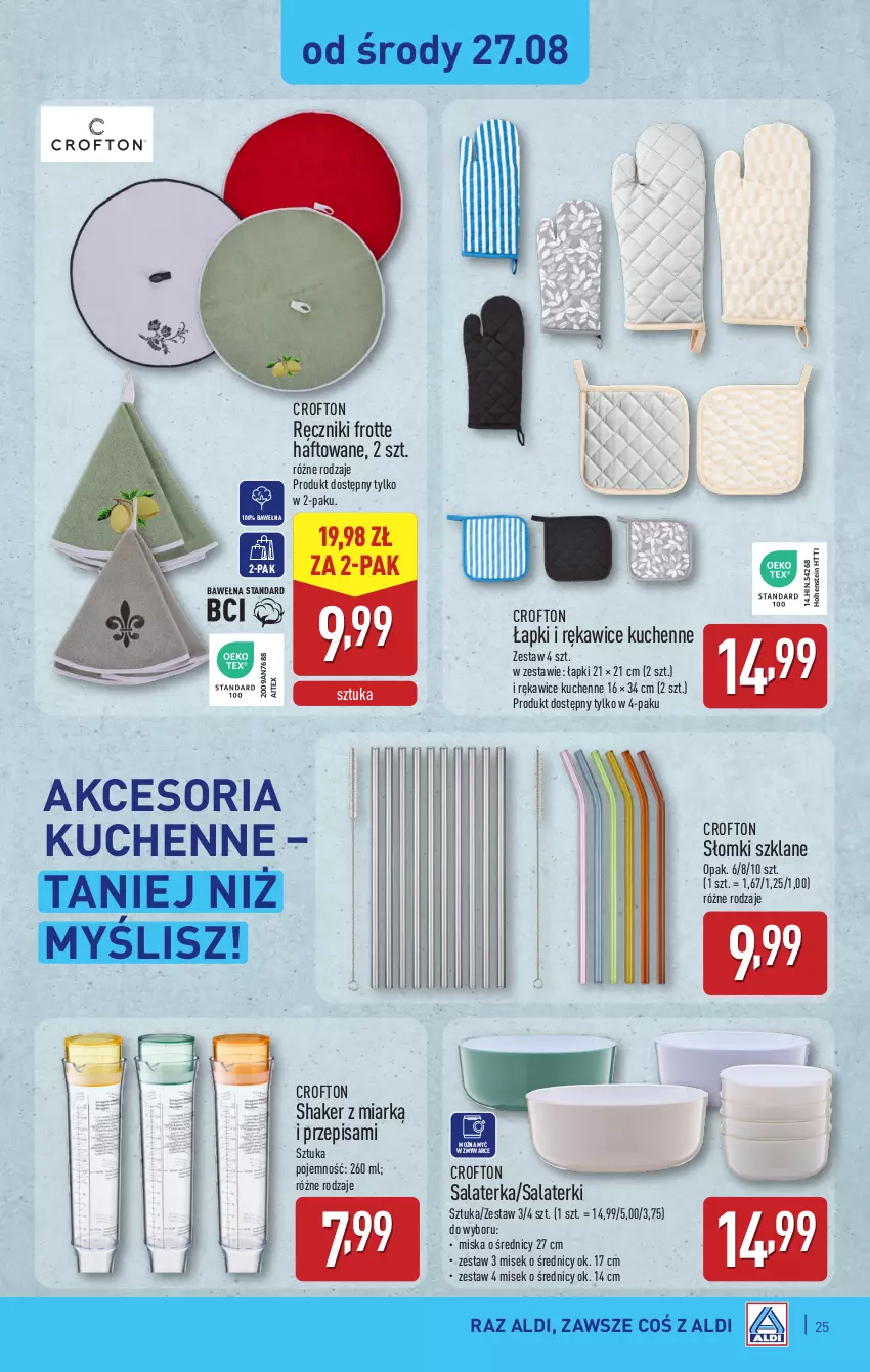 Gazetka promocyjna Aldi - Pełna oferta - ważna 25.08 do 31.08.2025 - strona 25 - produkty: Miska, Ręcznik, Rękawice, Salaterka, Wełna