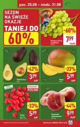 Gazetka promocyjna Aldi - Pełna oferta - Gazetka - ważna od 31.08 do 31.08.2025 - strona 3 - produkty: Maliny, Winogrona, Brzoskwinie, Wino, Mango