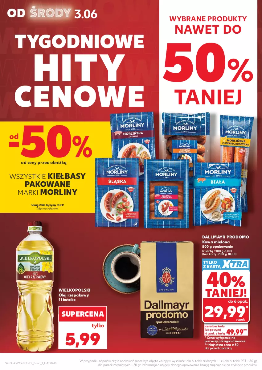 Gazetka promocyjna Kaufland - Gazetka tygodnia - ważna 03.06 do 10.06.2026 - strona 2 - produkty: Dallmayr, Kawa, Kawa mielona, Morliny, Olej, Olej rzepakowy, Sok, Waga