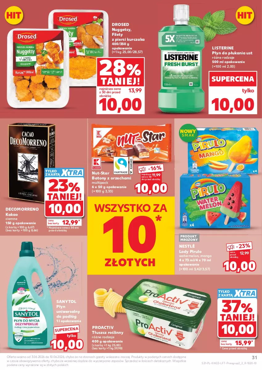 Gazetka promocyjna Kaufland - Gazetka tygodnia - ważna 03.06 do 10.06.2026 - strona 31 - produkty: Baton, Kakao, Kurczak, Listerine, Lody, Mango, Melon, Nestlé, Płyn do płukania, Sanytol, Tłuszcz roślinny