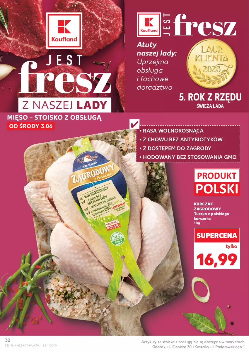 Gazetka promocyjna Kaufland - Gazetka tygodnia - ważna 03.06 do 10.06.2026 - strona 32 - produkty: Fa, Kosz, Kurczak, Mięso, Szal, Tusz