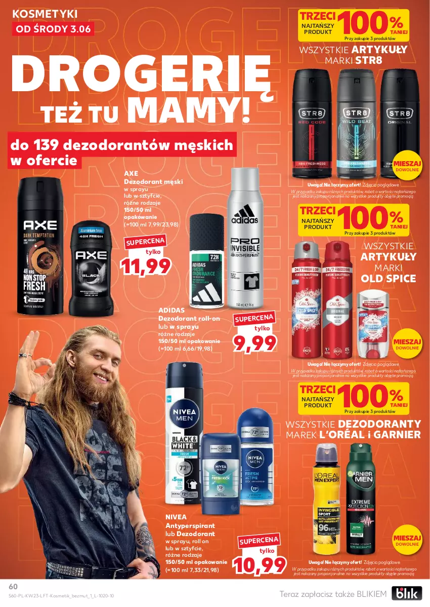Gazetka promocyjna Kaufland - Gazetka tygodnia - ważna 03.06 do 10.06.2026 - strona 60 - produkty: Adidas, Antyperspirant, Dezodorant, Garnier, L’Oréal, Nivea, Old Spice, Por, Str8, Tera, Waga