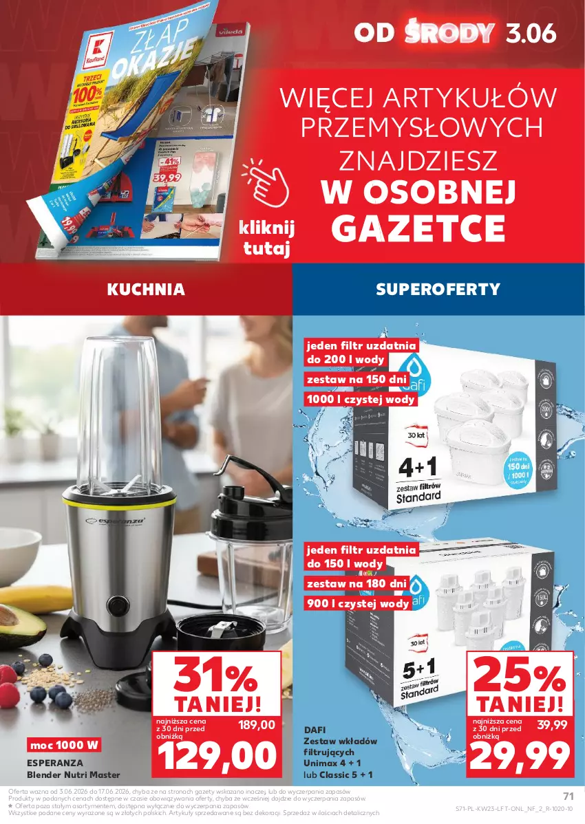Gazetka promocyjna Kaufland - Gazetka tygodnia - ważna 03.06 do 10.06.2026 - strona 71 - produkty: Blender, Kuchnia