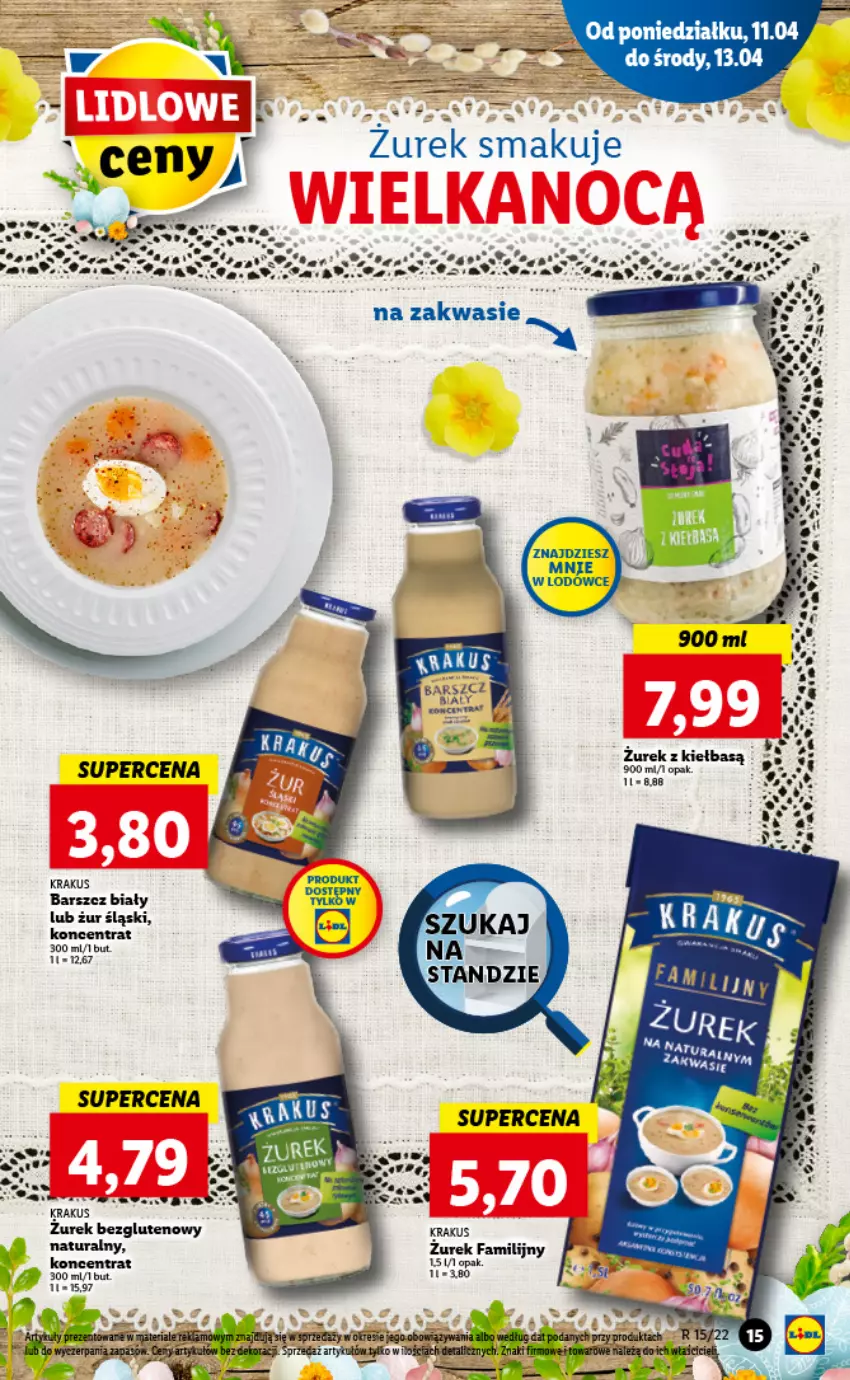 Gazetka promocyjna Lidl - GAZETKA - ważna 11.04 do 13.04.2022 - strona 15 - produkty: Fa, Krakus