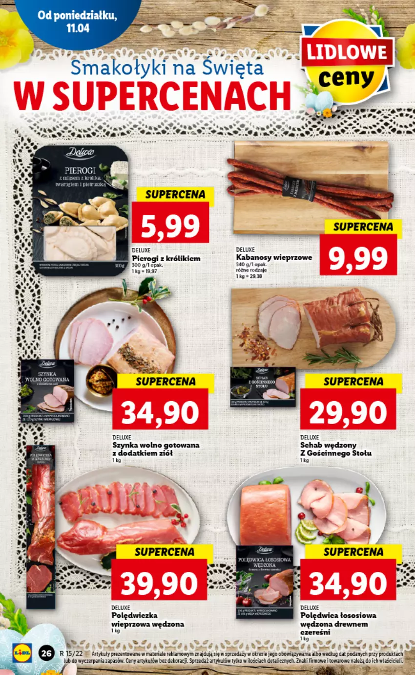 Gazetka promocyjna Lidl - GAZETKA - ważna 11.04 do 13.04.2022 - strona 26 - produkty: Fa, Kawa, Królik, Pierogi, Polędwica, Sos, Szynka