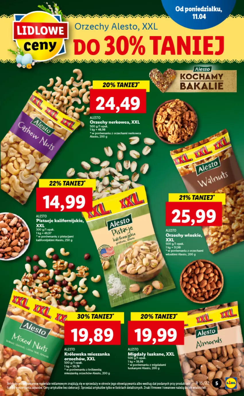 Gazetka promocyjna Lidl - GAZETKA - ważna 11.04 do 13.04.2022 - strona 5 - produkty: Pistacje, Por