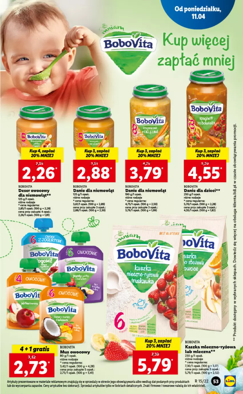 Gazetka promocyjna Lidl - GAZETKA - ważna 11.04 do 13.04.2022 - strona 53 - produkty: Deser, Deser owocowy, Ryż, Ser