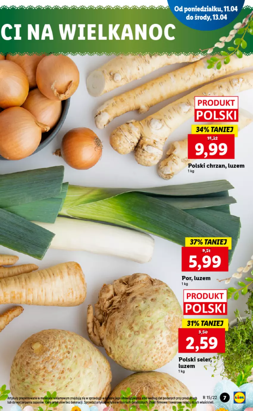 Gazetka promocyjna Lidl - GAZETKA - ważna 11.04 do 13.04.2022 - strona 7 - produkty: Chrzan, Fa, Por