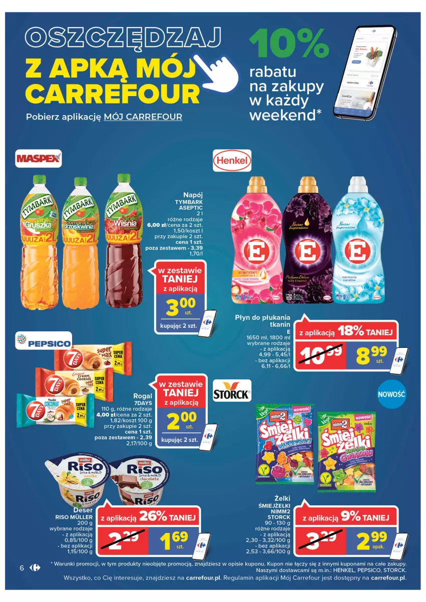 Gazetka promocyjna Carrefour - Gazetka Carrefour - ważna 19.04 do 30.04.2022 - strona 6 - produkty: Kosz, Napój, Nimm2, Pepsi, Płyn do płukania, Tymbark