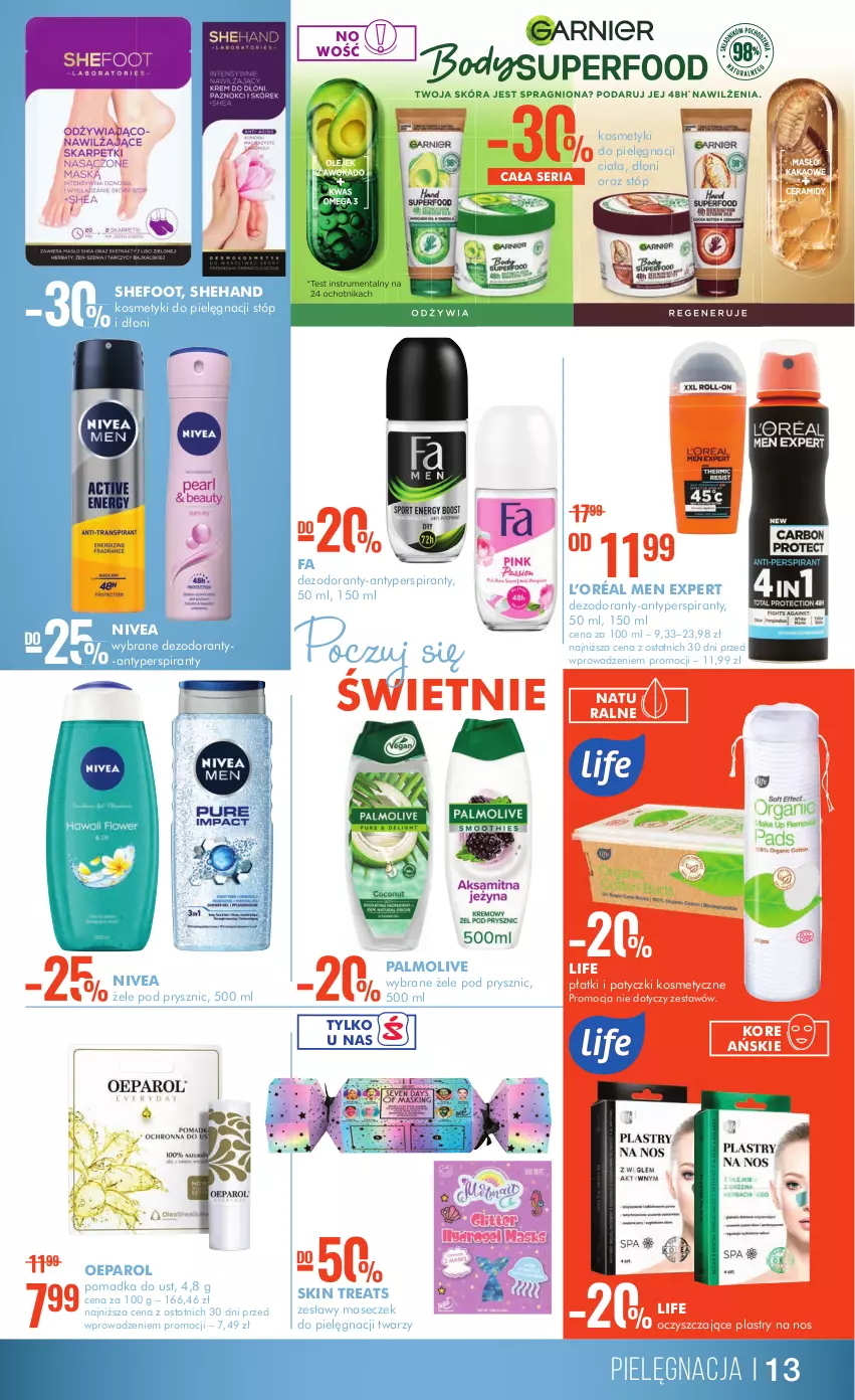 Gazetka promocyjna Super Pharm - Gazetka - ważna 26.01 do 06.02.2023 - strona 13 - produkty: Antyperspirant, Dezodorant, Fa, Kosmetyki do pielęgnacji, L’Oréal, Nivea, Palmolive, Patyczki kosmetyczne, Ser