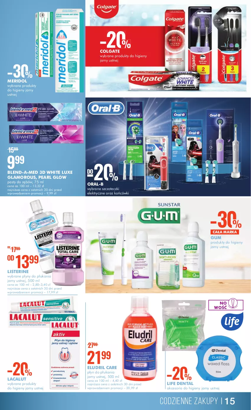 Gazetka promocyjna Super Pharm - Gazetka - ważna 26.01 do 06.02.2023 - strona 15 - produkty: Blend-a-Med, Colgate, Lacalut, LG, Listerine, Płyn do płukania, Płyn do płukania jamy ustnej