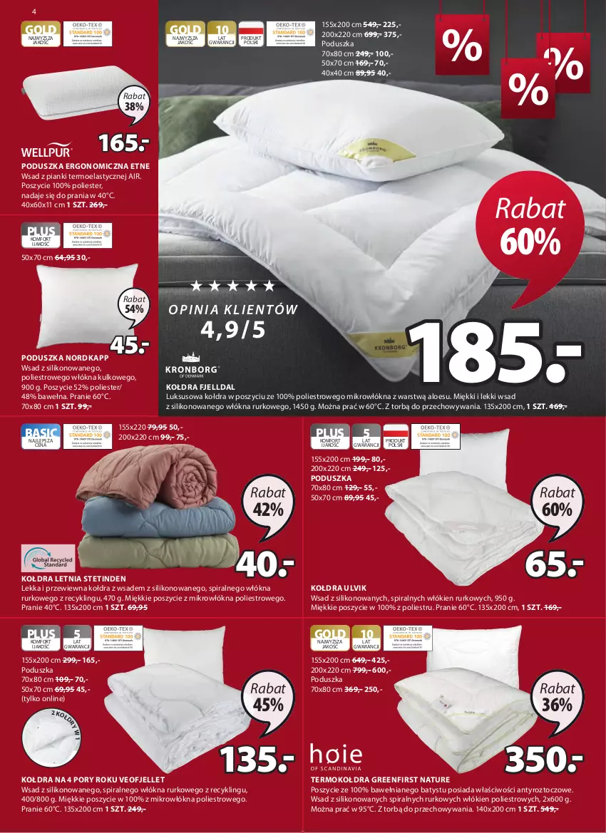 Gazetka promocyjna Jysk - Oferta tygodnia - ważna 15.06 do 28.06.2022 - strona 5 - produkty: Kołdra, Poduszka, Por, Termokołdra, Wełna