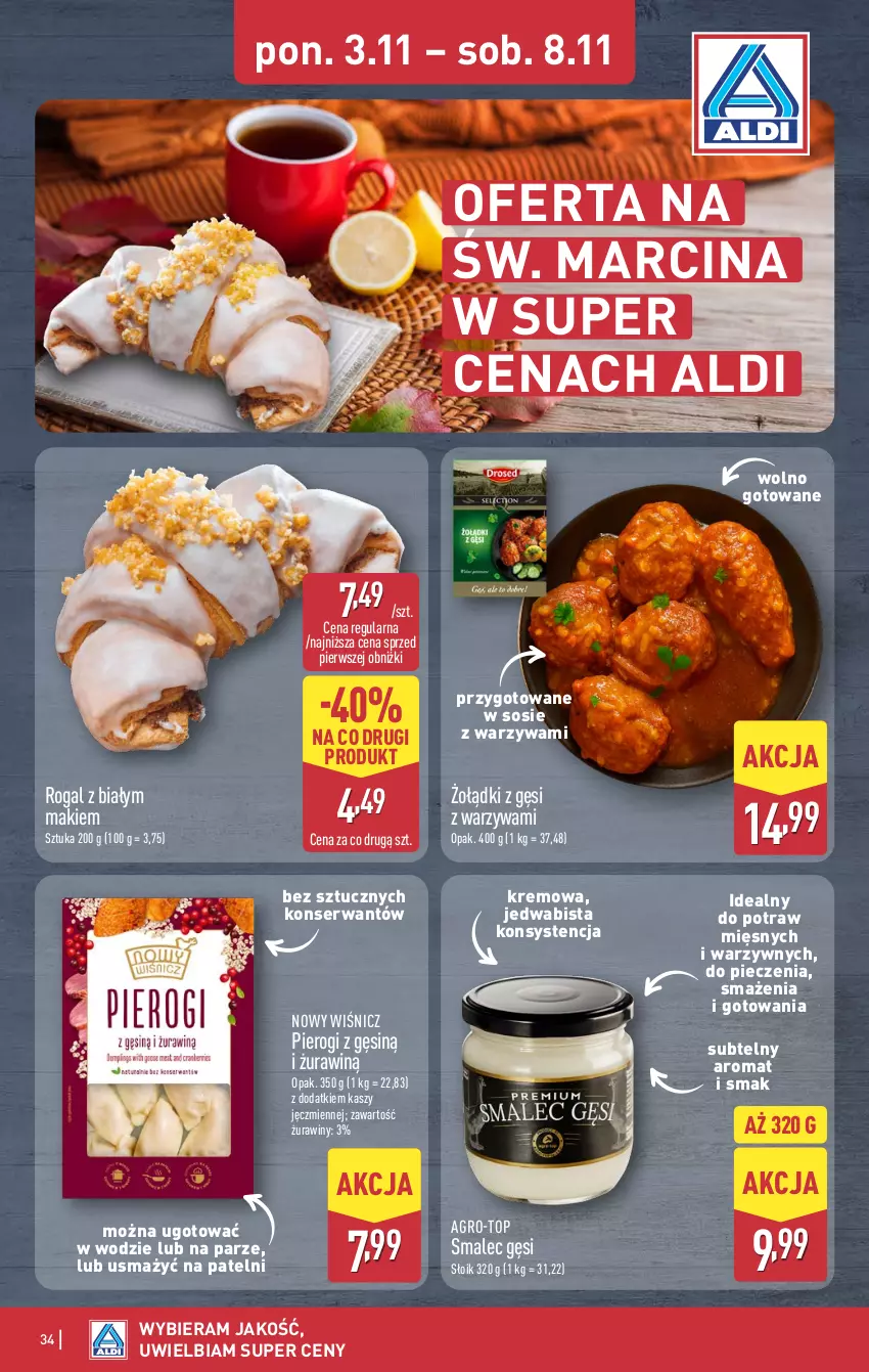 Gazetka promocyjna Aldi - Pełna oferta - ważna 03.11 do 08.11.2025 - strona 34 - produkty: Piec, Pierogi, Rogal, Ser, Smalec, Sos, Top, Warzywa