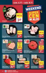 Gazetka promocyjna Aldi - Pełna oferta - Gazetka - ważna od 08.11 do 08.11.2025 - strona 32 - produkty: Kurczak, Polędwica, Mięso mielone, Por, Mięsne specjały, Golden Seafood, Gęś owsiana, Sushi, Dorsz, Mięso, Fa