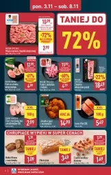 Gazetka promocyjna Aldi - Pełna oferta - Gazetka - ważna od 08.11 do 08.11.2025 - strona 6 - produkty: Kurczak, Mięso mielone, Mięso mielone z łopatki wieprzowej, Warzywa, Koc, Bułka fitness, Mięsne specjały, Chleb, Bułka, Mięso