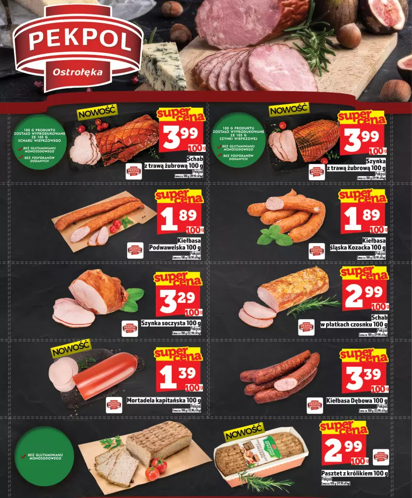 Gazetka promocyjna Topaz - Gazetka - ważna 05.03 do 11.03.2026 - strona 4 - produkty: Kiełbasa, Królik, Pasztet, Pekpol, Szynka