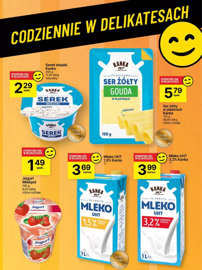 Gazetka promocyjna Delikatesy Centrum - Franczyza DC17 Czwartek - ważna 24.04 do 30.04.2025 - strona 52 - produkty: Jogurt, Mleko, Ser, Serek, Serek wiejski