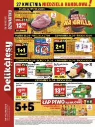 Gazetka promocyjna Delikatesy Centrum - Franczyza DC17 Czwartek - Gazetka - ważna od 30.04 do 30.04.2025 - strona 1 - produkty: Piwa, Piwo, Sok, Ser, Rum, Por, Koc, Gra, Rama, Tran, MOIA, Morliny, Gouda, Kiełbasa, Orka, Hortex, Kiełbasa śląska, LG