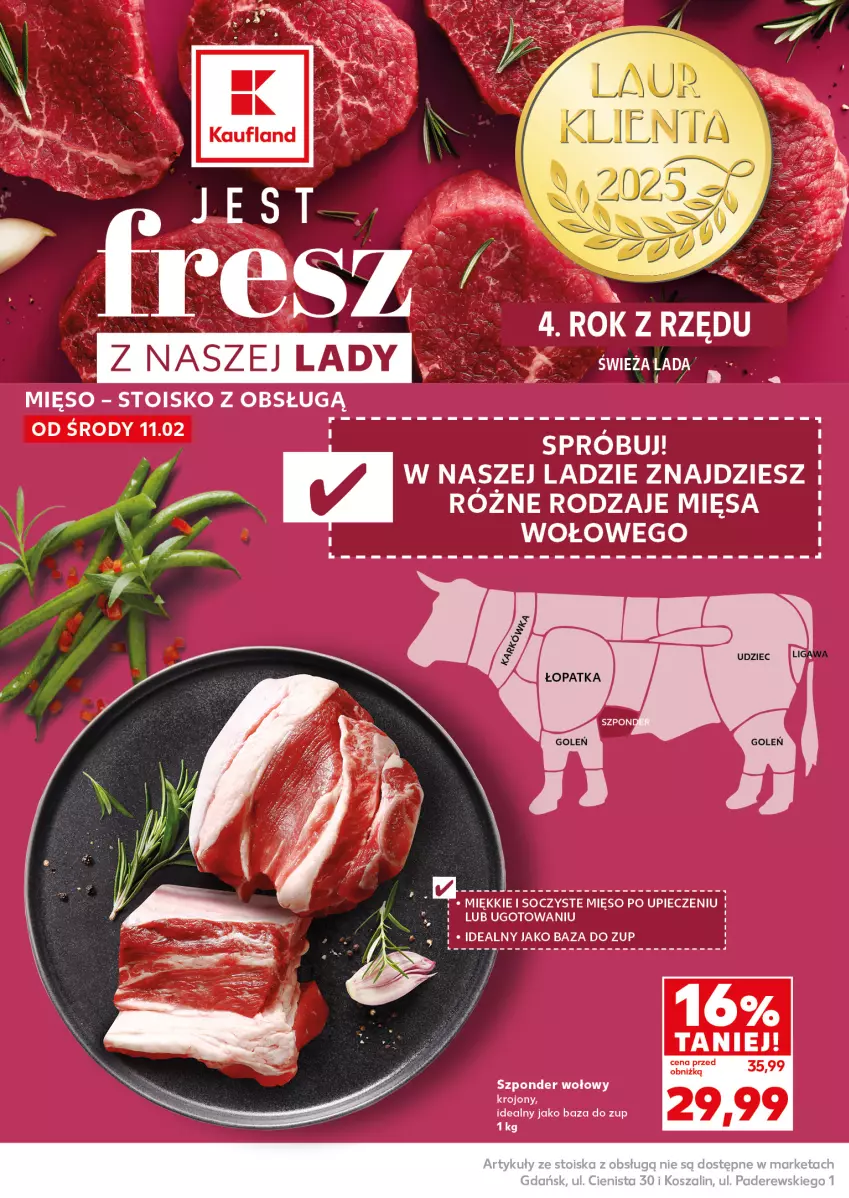 Gazetka promocyjna Kaufland - Mocny Start - ważna 16.02 do 18.02.2026 - strona 12 - produkty: Mięso, Piec, Szponder wołowy