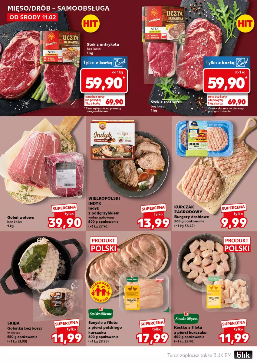 Gazetka promocyjna Kaufland - Mocny Start - ważna 16.02 do 18.02.2026 - strona 18 - produkty: Burger, Drób, Kurczak, Mięso, Rostbef, Stek