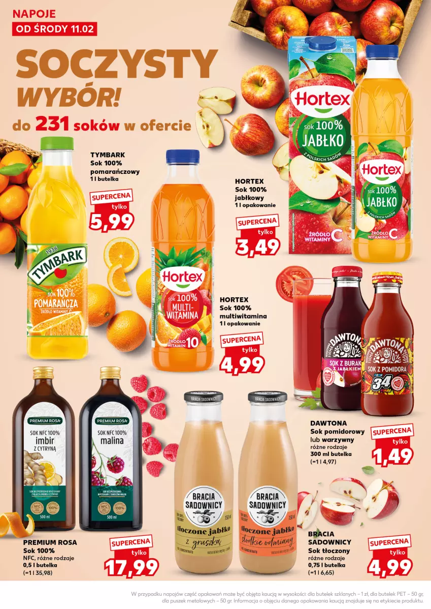 Gazetka promocyjna Kaufland - Mocny Start - ważna 16.02 do 18.02.2026 - strona 22 - produkty: Dawtona, GRID, Hortex, Imbir, Sok, Sok pomidorowy, Tymbark