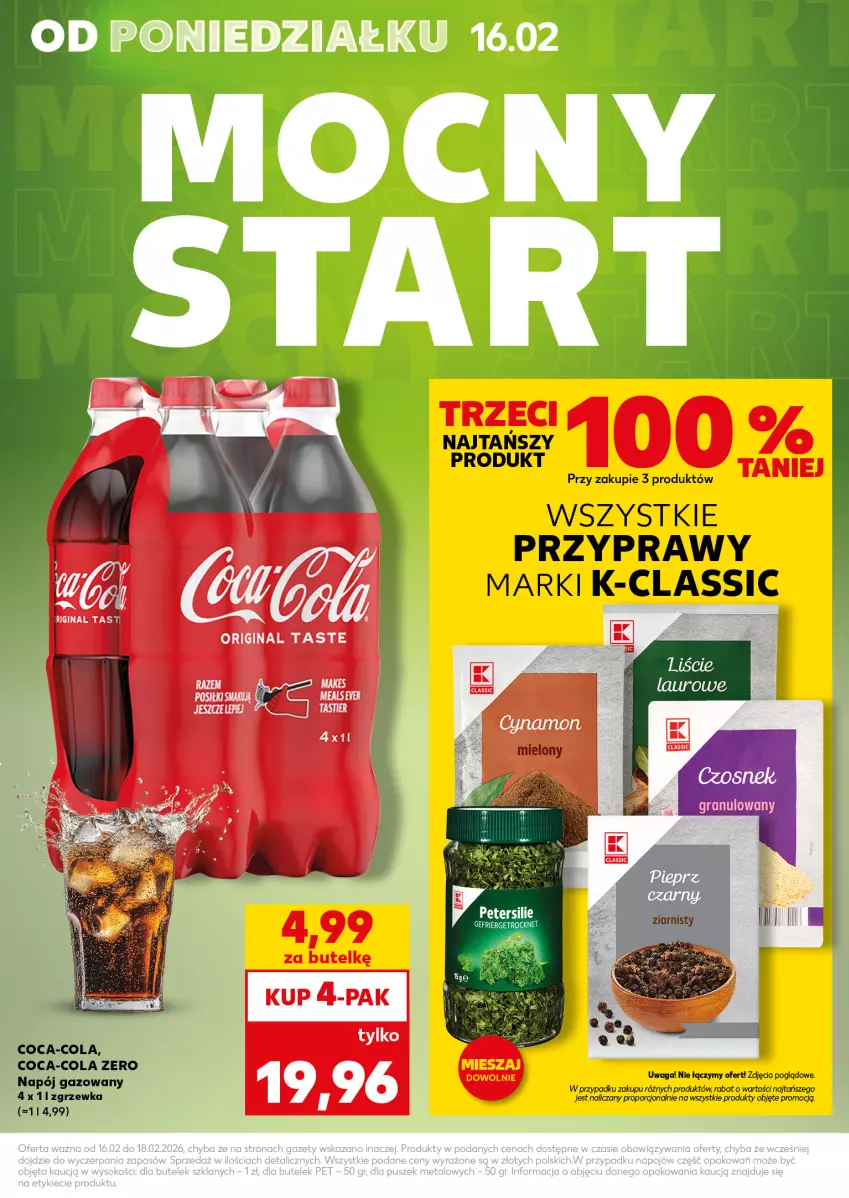 Gazetka promocyjna Kaufland - Mocny Start - ważna 16.02 do 18.02.2026 - strona 5 - produkty: Coca-Cola, Gin, Napój, Napój gazowany, Por, Przyprawy, Waga