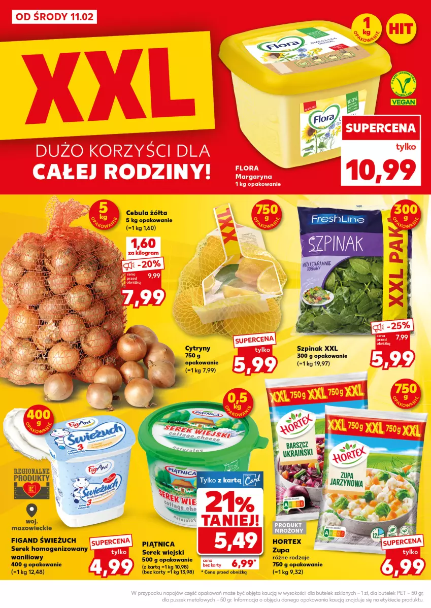Gazetka promocyjna Kaufland - Mocny Start - ważna 16.02 do 18.02.2026 - strona 8 - produkty: Cebula, Cytryny, Hortex, Piątnica, Ser, Serek, Serek homogenizowany, Serek wiejski, Szpinak, Zupa