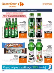 Gazetka promocyjna Carrefour - Gazetka Express - Gazetka - ważna od 16.08 do 16.08.2021 - strona 1 - produkty: Piwa, Piwo, Piec, Gra, Jogurt, Kosz, Activia, Baton, Napój, Lech Premium