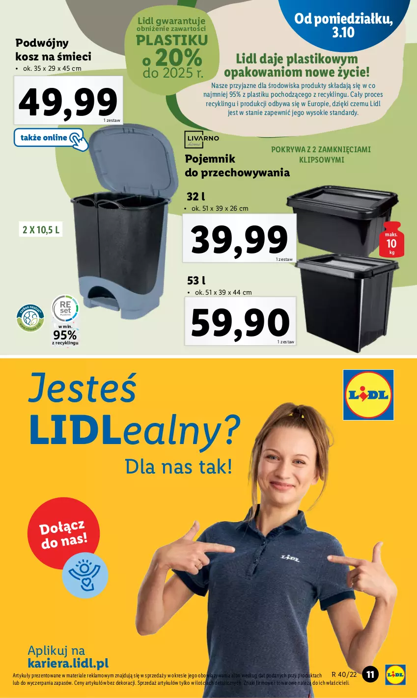 Gazetka promocyjna Lidl - GAZETKA - ważna 03.10 do 08.10.2022 - strona 11 - produkty: Kosz, Pojemnik, Pojemnik do przechowywania, Pokrywa, Sok