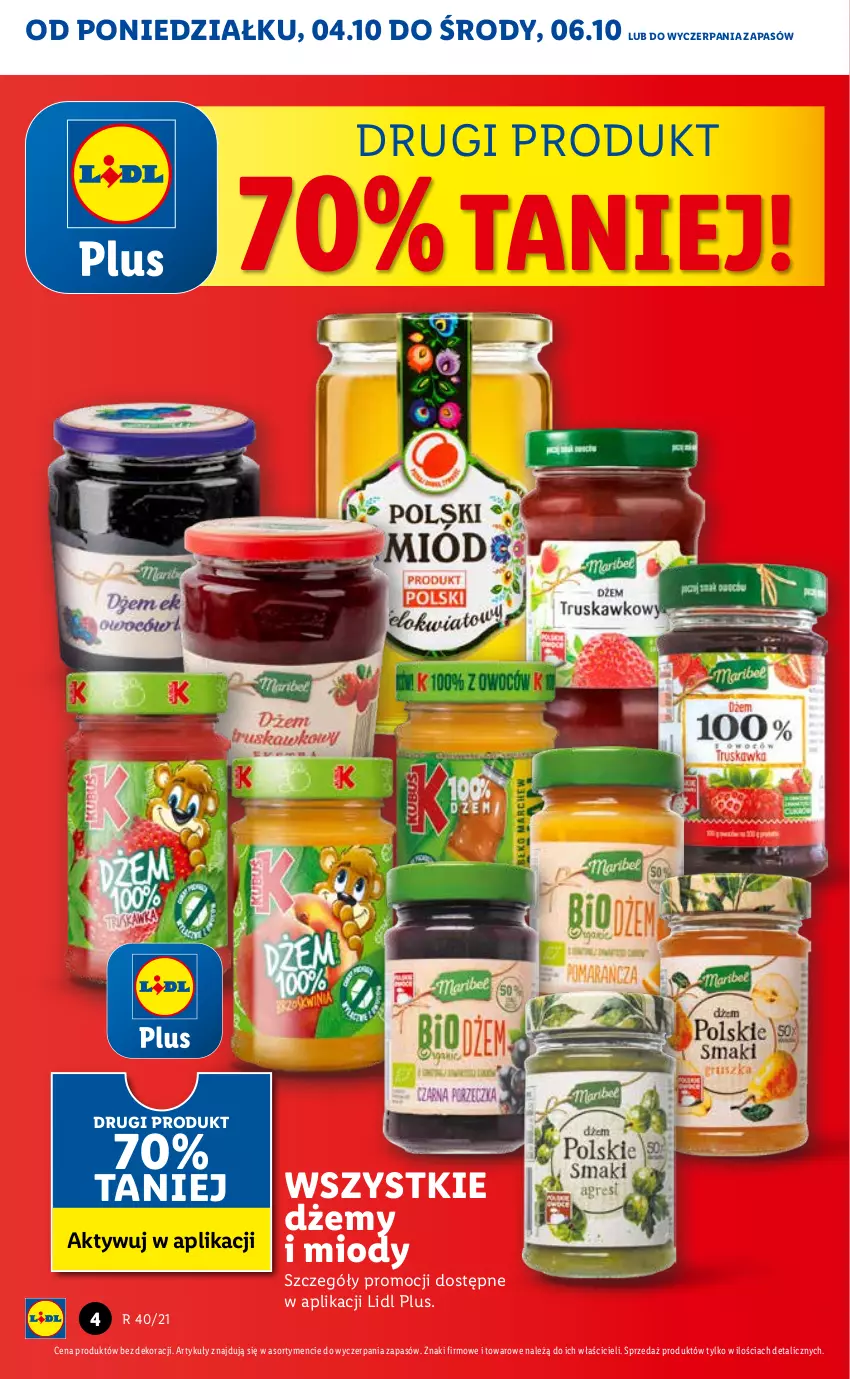 Gazetka promocyjna Lidl - GAZETKA - ważna 04.10 do 06.10.2021 - strona 4 - produkty: Dżem