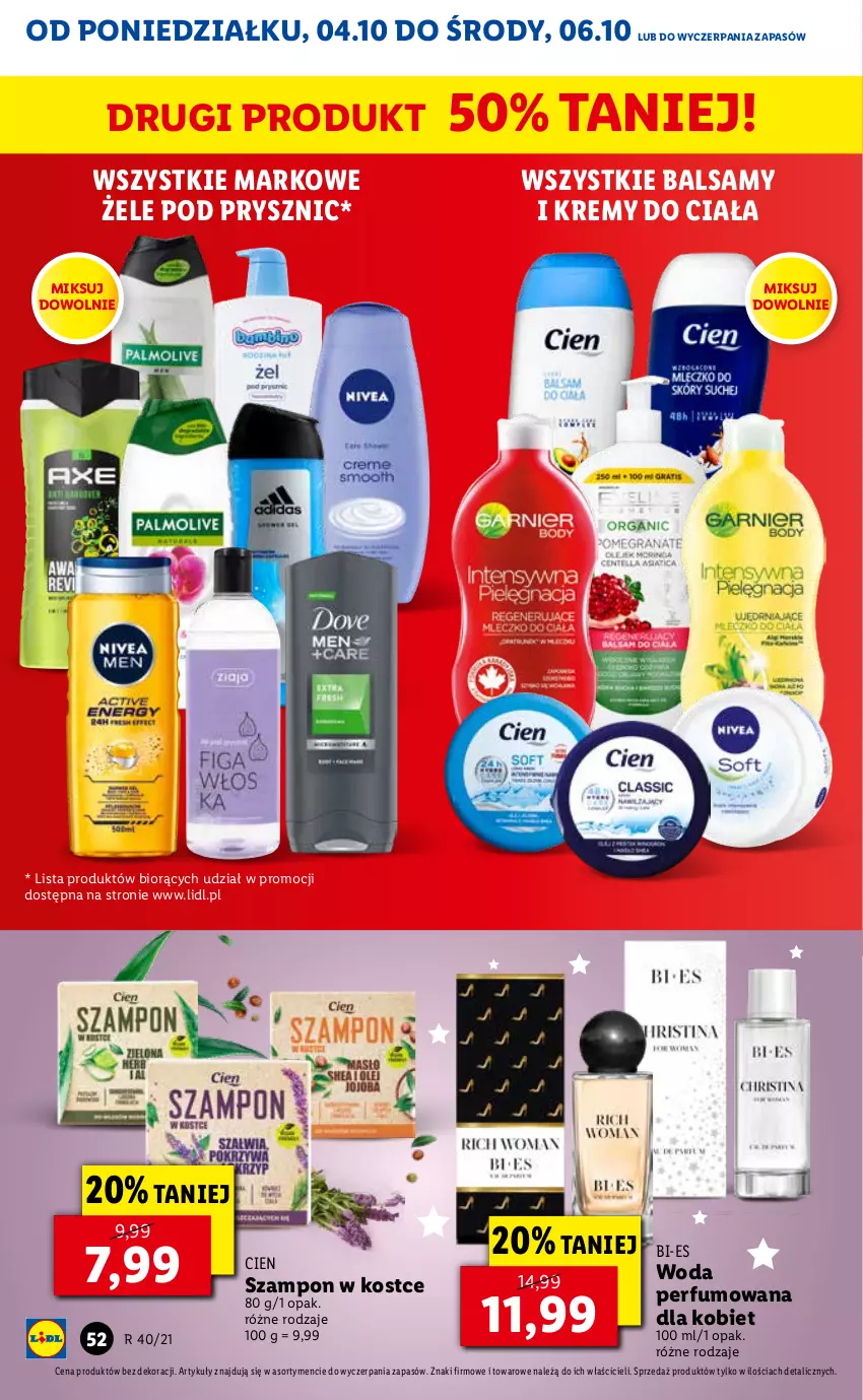 Gazetka promocyjna Lidl - GAZETKA - ważna 04.10 do 06.10.2021 - strona 52 - produkty: Perfum, Szampon, Woda, Woda perfumowana