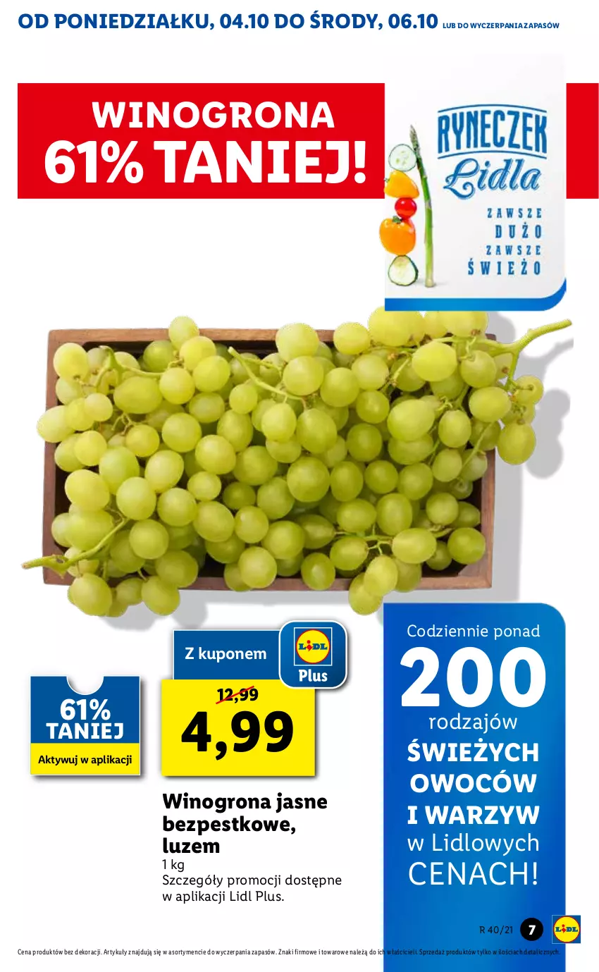 Gazetka promocyjna Lidl - GAZETKA - ważna 04.10 do 06.10.2021 - strona 7 - produkty: Wino, Winogrona