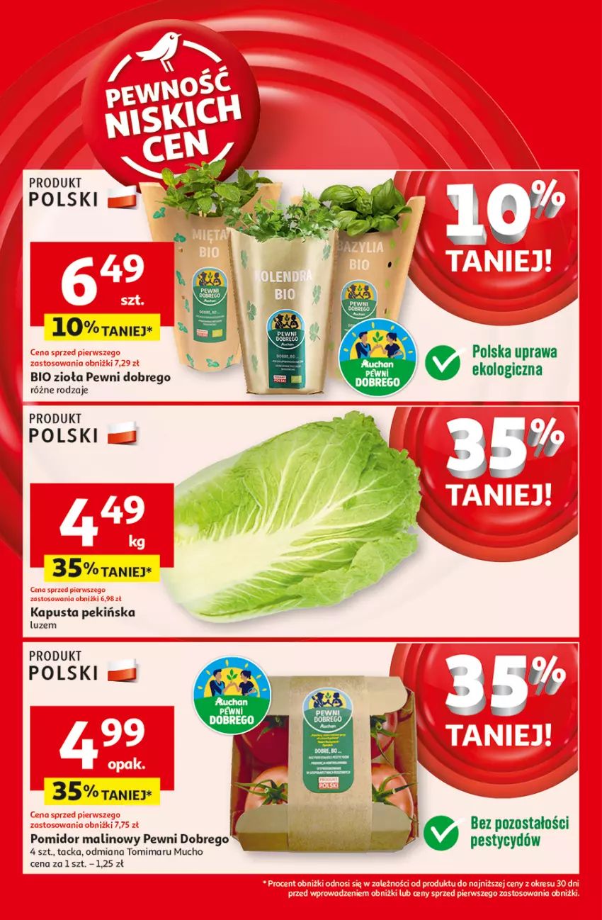 Gazetka promocyjna Auchan - Pewność Niskich Cen Moje - ważna 03.10 do 09.10.2024 - strona 4 - produkty: Pomidor malinowy