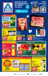 Gazetka promocyjna Aldi - Pełna oferta - Gazetka - ważna od 18.11 do 18.11.2023 - strona 1 - produkty: Mięso mielone, Mięso mielone z łopatki wieprzowej, Kujawski, Ser, Gra, Królewski, Mięsne specjały, Kawa mielona, Kawa, Przysmaki, Olej rzepakowy, Jacobs, Masło, Olej, Pomidory, Mięso, Mleko, Fa