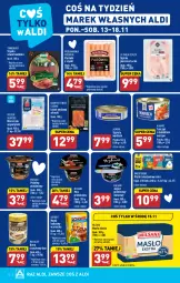 Gazetka promocyjna Aldi - Pełna oferta - Gazetka - ważna od 18.11 do 18.11.2023 - strona 12 - produkty: Piec, Mus, Koc, Jogurt, Parówki, Parówki z szynki, Golden Seafood, Szynka, Szprot, Pudding, Tuńczyk, Danio, Kakao, Masło, Napój