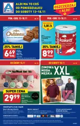 Gazetka promocyjna Aldi - Pełna oferta - Gazetka - ważna od 18.11 do 18.11.2023 - strona 46 - produkty: Por, Papier, O nas, Ręcznik, Czekolada, Moda, Biuro, Obrus