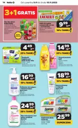 Gazetka promocyjna Netto - Artykuły spożywcze - Gazetka - ważna od 15.11 do 15.11.2023 - strona 14 - produkty: Warzywa, Rum, Mus, Gin, Gra, Bell, Pasta do zębów, Lacalut, Podpaski, Garnier, Dzieci, Kubuś, Bella, Suplement diety, Szczoteczka