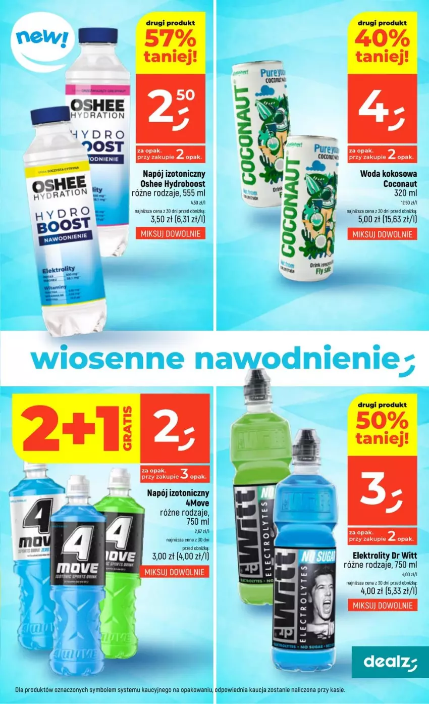 Gazetka promocyjna Dealz - NOWA GAZETKA - ważna 12.03 do 18.03.2026 - strona 19 - produkty: Gra, Kokos, Napój, Napój izotoniczny, Oshee, Pur, Woda