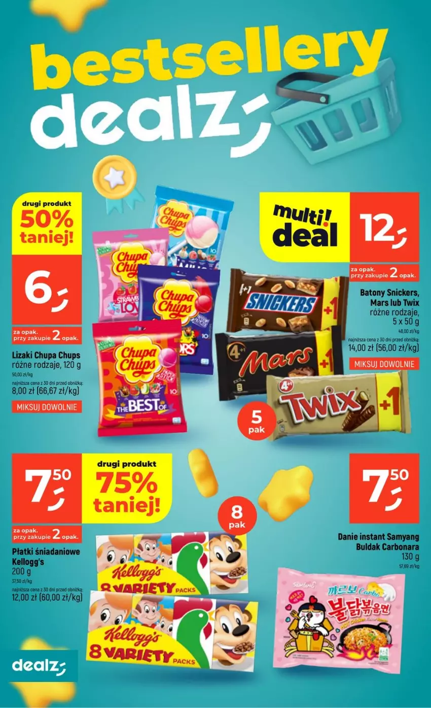 Gazetka promocyjna Dealz - NOWA GAZETKA - ważna 12.03 do 18.03.2026 - strona 20 - produkty: Baton, Chupa Chups, Danio, Lizaki, Mars, Snickers, Twix
