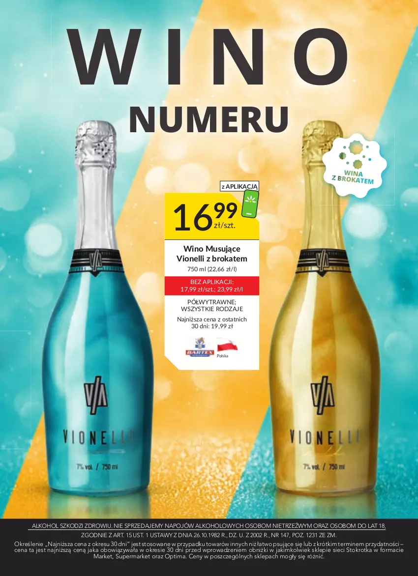 Gazetka promocyjna Stokrotka - Oferta alkoholowa - ważna 14.09 do 11.10.2023 - strona 15 - produkty: Mus, Optima, Wino, Wino musujące